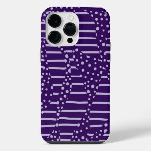 Coque Pour Pour iPhone 14 Pro Max Taches et Rayures 2 - Violet