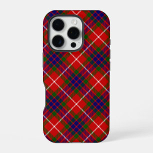 Coque iPhone 16 Pro tartan Fraser rouge vert bleu violet carreaux