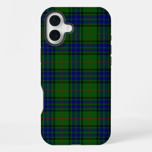 Coque iPhone 16 Plus tartan Lauder bleu vert à carreaux