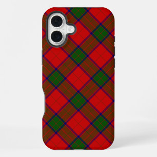 Coque iPhone 16 Plus tartan Robertson rouge vert carreaux