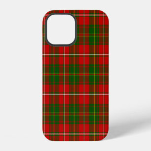 Coque iPhone 12 Tartan rouge vert carreau de foin