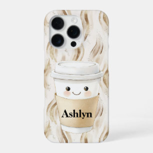 Coque iPhone 16 Pro Tasse en papier souriante joyeuse