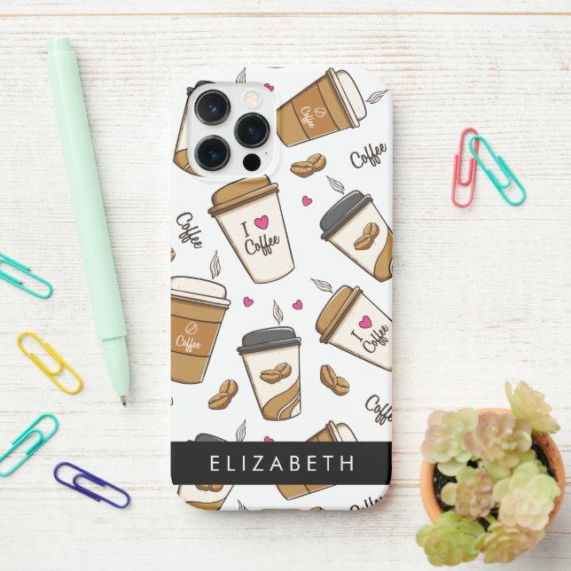 Coque iPhone Tasses À Café, Haricots À Café, Amateur De Café, V (Sur le bureau)