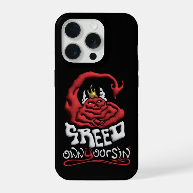 Coque iPhone Tech Ton Péché Cupidité (Verso)