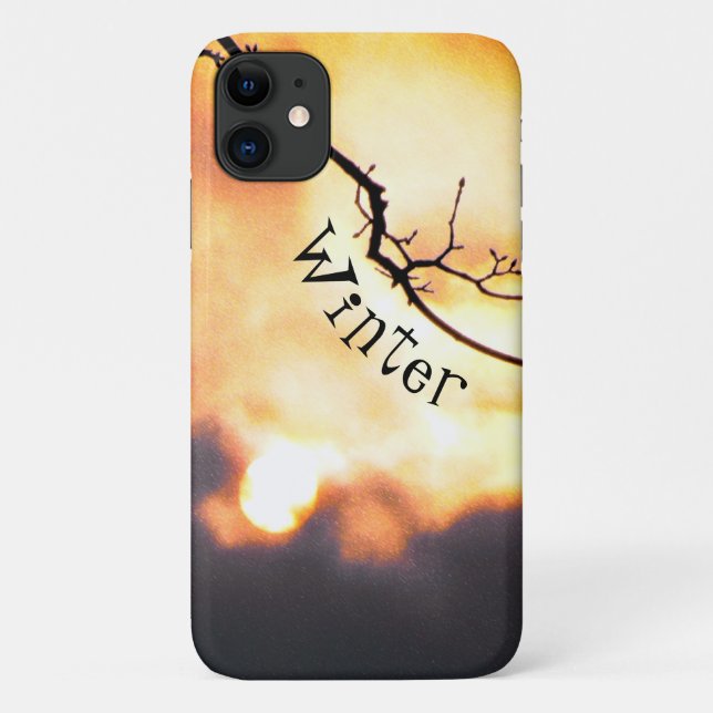 Coque iphone téléphonique Sunrise d'hiver (Dos)