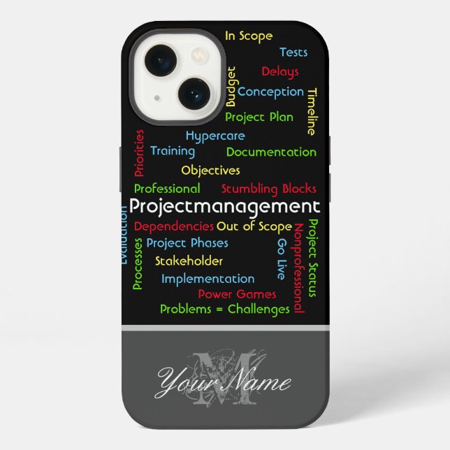 Coque iPhone Termes de gestion de projet pour ProjectManagers (Verso)
