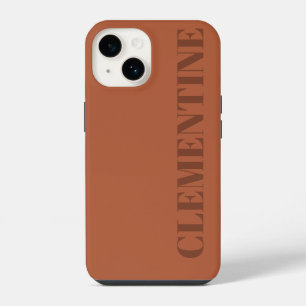 Coque Pour iPhone 14 Terracotta moderne minimaliste personnalisé simple