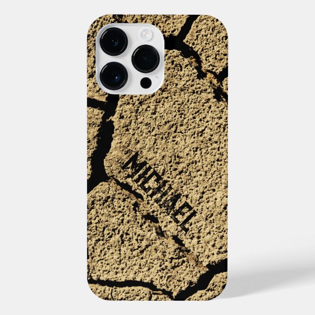 Coque iPhone Terrain sec fêlé terre sécheresse Cool Votre nom (Verso)