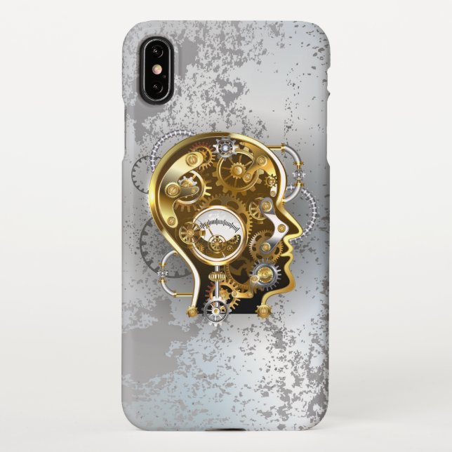 Coque iPhone Tête de vapeur avec manomètre (Dos)