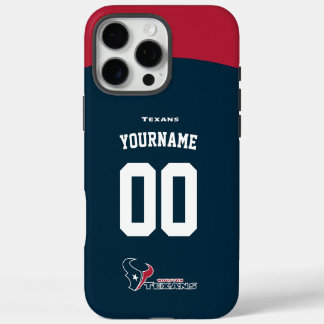 Coque iPhone 16 Pro Max Texans personnalisés Jersey Football Américain