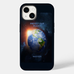 Coque Pour iPhone 14 Texte personnalisé Planète Terre