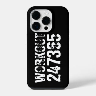 Coque Pour iPhone 14 Plus Texte usé et rayé Workout 247365 blanc
