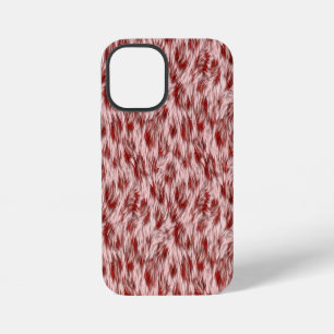 Coque iPhone 12 Mini Texture de fond de tissu marron abstrait