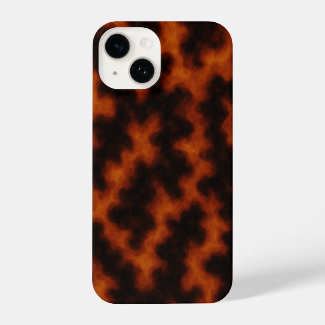 Coque iPhone Texture de Lave de Fiery Motif Abstrait - Tige gra (Verso)