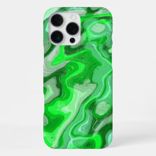 Coque iPhone 16 Pro Max Texture de marbre vert émeraude peinture liquide a