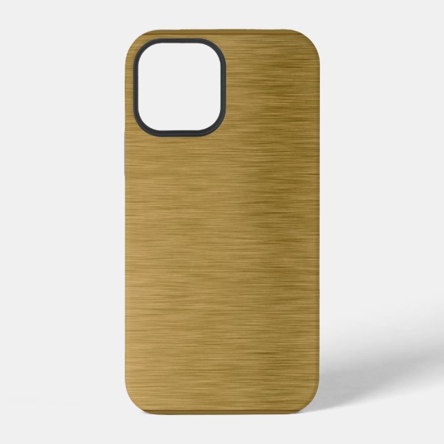 Coque iPhone Texture métallique surface dorée (Verso)