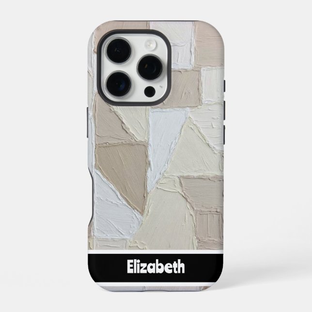 Coque iPhone Texture Patchwork personnalisée (Verso)