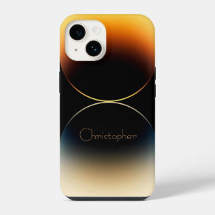 Coque Pour iPhone 14 Texture Radial orange personnalisé iphone 15