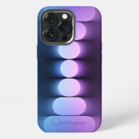 Texture radiale bleue personnalisée pour iPhone 15