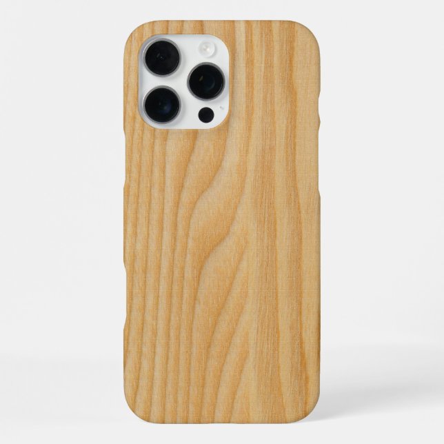 Coque iPhone textures en bois clair (Verso)