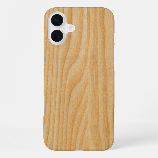 Coque iPhone textures en bois clair (Verso)