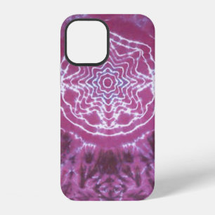 Coque iPhone 12 Tie Dye des étoiles violet