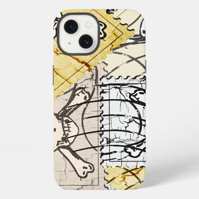 Coque iPhone Timbre de crâne (Verso)