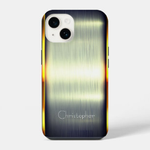 Coque Pour iPhone 14 Titane Polished vert radial métal iphone 15
