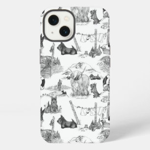 Etui iPhone 13 Toile noire de Terrier en ÉCOSSE