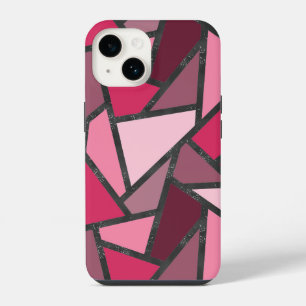 Coque Pour iPhone 14 Tons de motif en vitrail rose