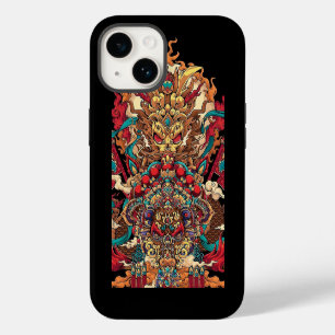 Coque Pour iPhone 14 Totem du dragon chinois, art de tatouage