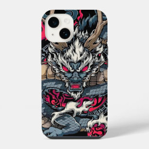 Coque Pour iPhone 14 Totem du dragon chinois, art de tatouage