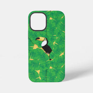 Coque iPhone 12 Mini Toucan et feuilles de bananier