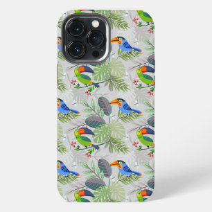 Etui iPhone 13 Pro Max Toucan mignon, motif Everybirdy, aquarelles