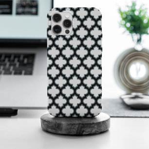 Trellis blanc et noir, treillis, Quatrefoil