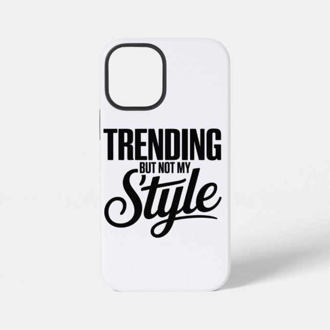 Coque iPhone Trending Mais Pas Mon Style Drôle Tête Sarcastique (Verso)