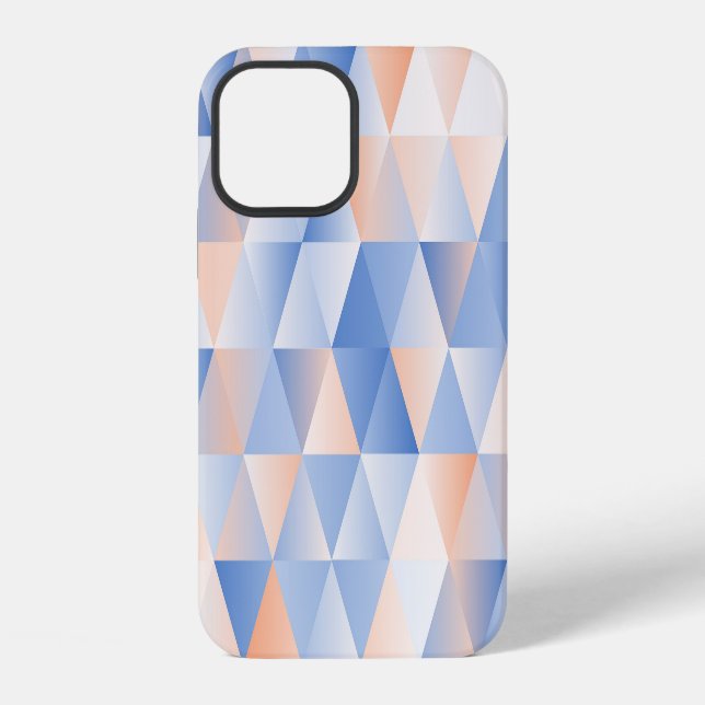 Coque iPhone Triangles bleus doux (Verso)