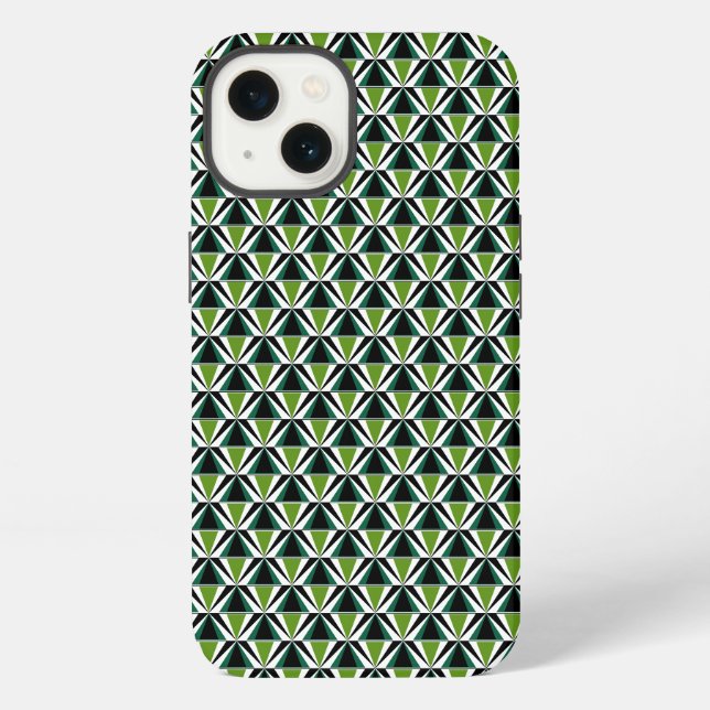 Coque iPhone Triangles verts (Verso)