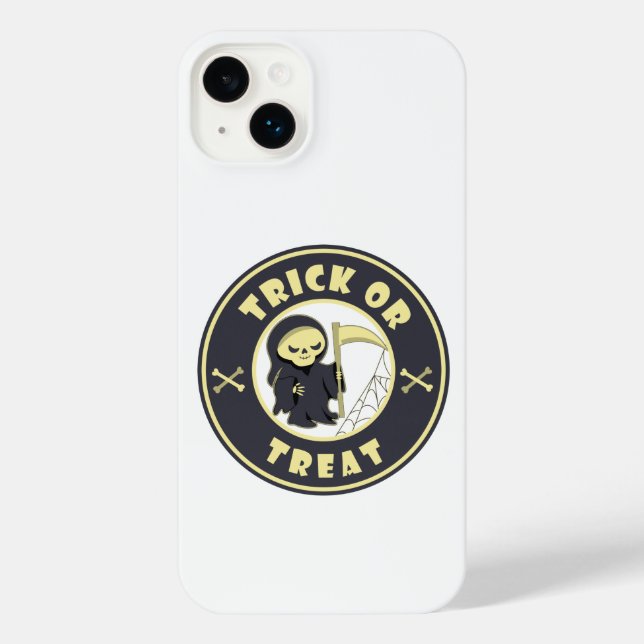 Coque iPhone Trick ou traiter Halloween griffeur caractère (Verso)