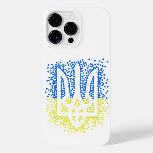 Coque iPhone Trident de l'emblème ukrainien tryzub dispersant l (Verso)