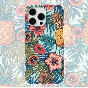 Coque iPhone 16 Pro Max Trio Tropical Ananas, Papaye & Fruit de la Passi