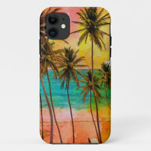 Coque iphone tropical de coutume d'océan de plage