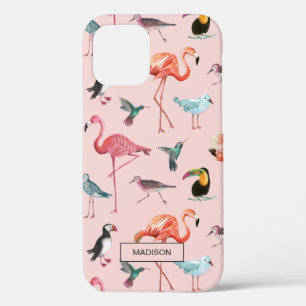 Coque iphone tropical de l'été   de Flamant rose