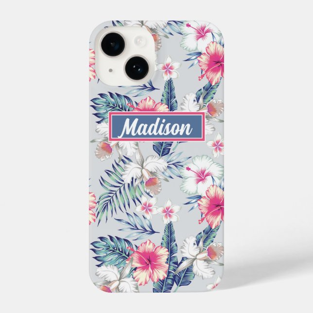Coque iPhone Tropical Orchid Floral (Verso)