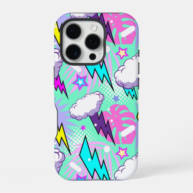Coque iPhone Tropical Storm Comic (Verso)
