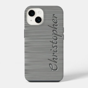 Coque Pour iPhone 14 Ttitane acier inoxydable métal