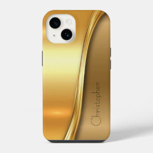 Coque Pour iPhone 14 Ttitane or acier inoxydable Imprimer iphone 15