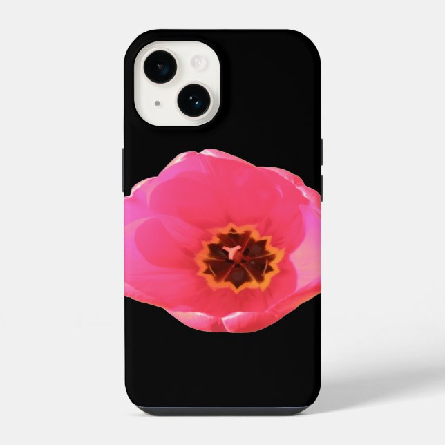 Coque iPhone Tulipe rose (Verso)