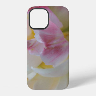 Coque iPhone 12 Tulipe rose et blanche fantaisie