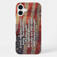 Typographie du deuxième amendement Drapeau américa